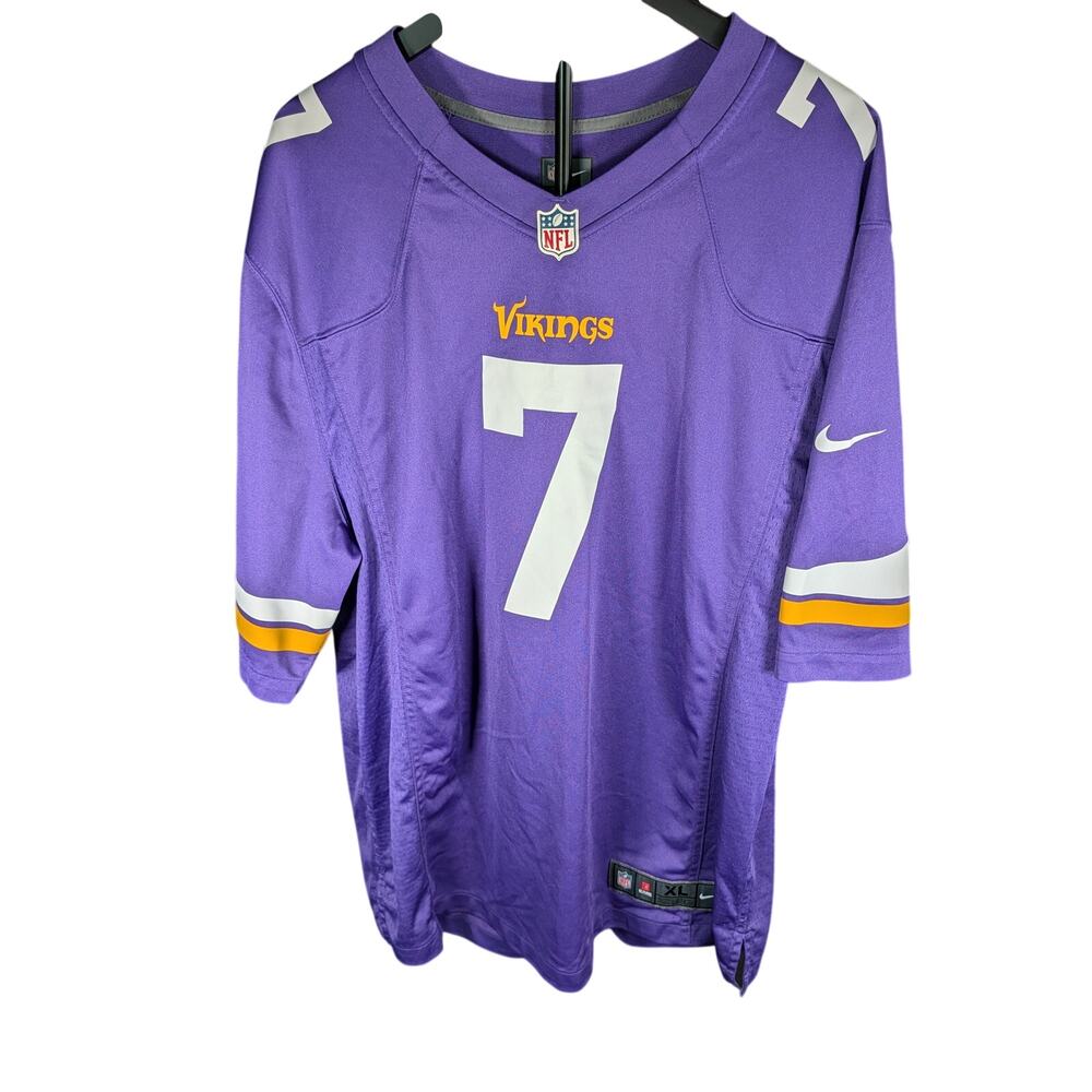 Nike Case Keenum #7 Minnesota Vikings NFL Game Jersey Purple Men's XL